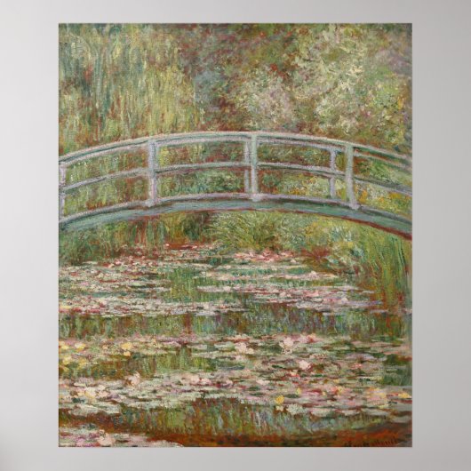 Monet French Japanese Bridge Giverney Poster (Vorne)