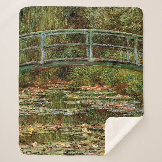 Monet French Japanese Bridge Giverney Sherpadecke (Vorderseite)