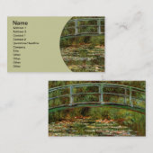 Monet French Japanese Bridge Giverney Visitenkarte (Vorne/Hinten)