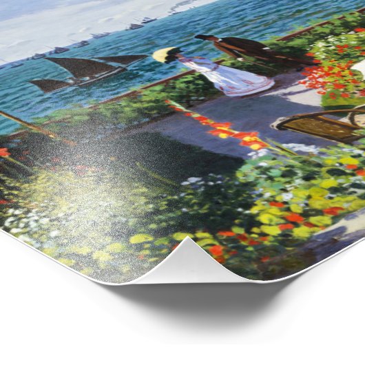 Monet Garden bei Sainte Adresse Fotodruck (Ecke)