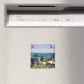 Monet Garden bei Sainte Adresse Magnet (In Situ (Geschirrspüler))