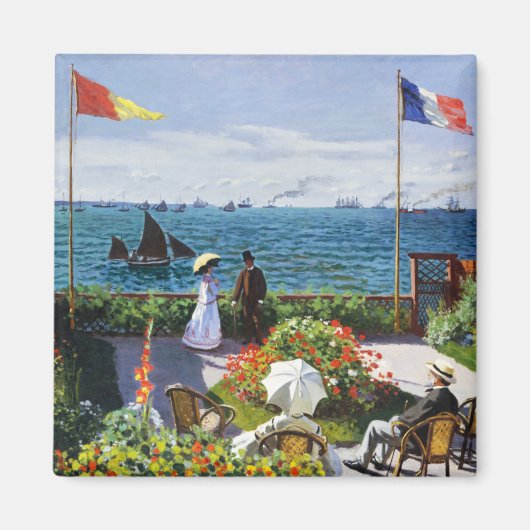 Monet Garden bei Sainte Adresse Magnet (Vorne)