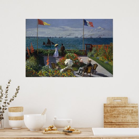 Monet Garden bei Sainte-Adresse Malerei Poster (Küche)
