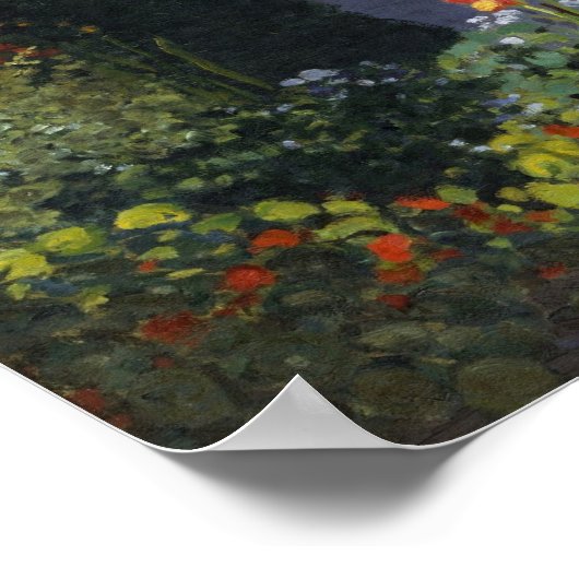 Monet Garden bei Sainte-Adresse Malerei Poster (Ecke)