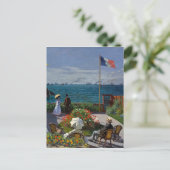 Monet Garden bei Sainte-Adresse Malerei Postkarte (Stehend Vorderseite)