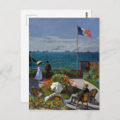 Monet Garden bei Sainte-Adresse Malerei Postkarte (Vorne/Hinten)
