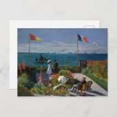 Monet Garden bei Sainte-Adresse Malerei Postkarte (Vorne/Hinten)