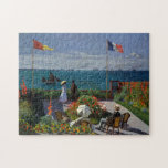 Monet Garden bei Sainte-Adresse Malerei Puzzle<br><div class="desc">Impressionistisches Gemälde von Monet - Klassische Meisterwerke - Claude Monets beeindruckende Malserie - Garten bei Sainte-Adresse</div>