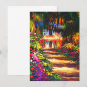 Monet Garden - Giverny Einladung (Vorne/Hinten)