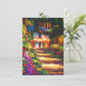 Monet Garden - Giverny Einladung (Stehend Vorderseite)