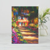 Monet Garden - Giverny Einladung (Stehend Vorderseite)