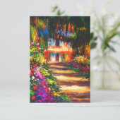 Monet Garden - Giverny RSVP Karte (Stehend Vorderseite)