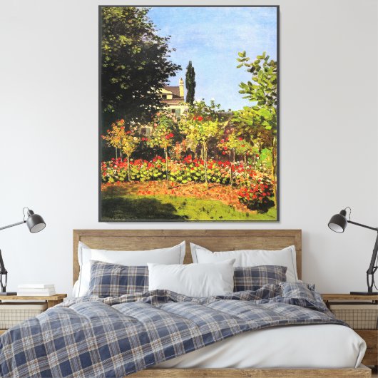 Monet - Garden in Bloom Leinwanddruck (Insitu (Schlafzimmer))