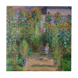 Monet Garden Vetheuil Impressionim Malerei Fliese