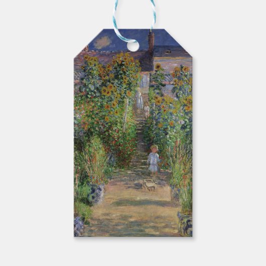 Monet Garden Vetheuil Impressionim Malerei Geschenkanhänger (Vorderseite)