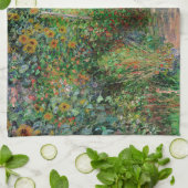 Monet Garden Vetheuil Impressionim Malerei Geschirrtuch (Gefaltet)