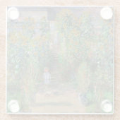 Monet Garden Vetheuil Impressionim Malerei Glasuntersetzer (Rückseite)