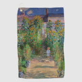 Monet Garden Vetheuil Impressionim Malerei Golfhandtuch (Vorderseite)