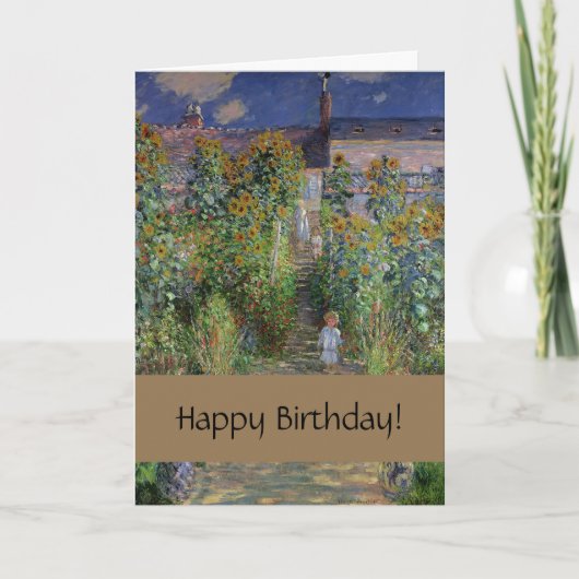 Monet Garden Vetheuil Impressionim Malerei Karte (Vorderseite)