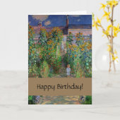 Monet Garden Vetheuil Impressionim Malerei Karte (Gelbe Blume)