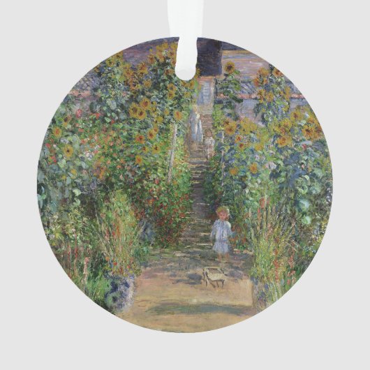 Monet Garden Vetheuil Impressionim Malerei Ornament (Rückseite)