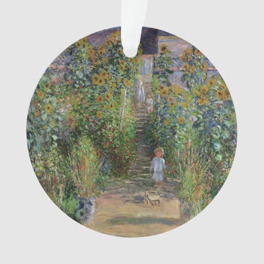 Monet Garden Vetheuil Impressionim Malerei Ornament (Vorderseite)