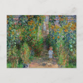 Monet Garden Vetheuil Impressionim Malerei Postkarte (Vorderseite)