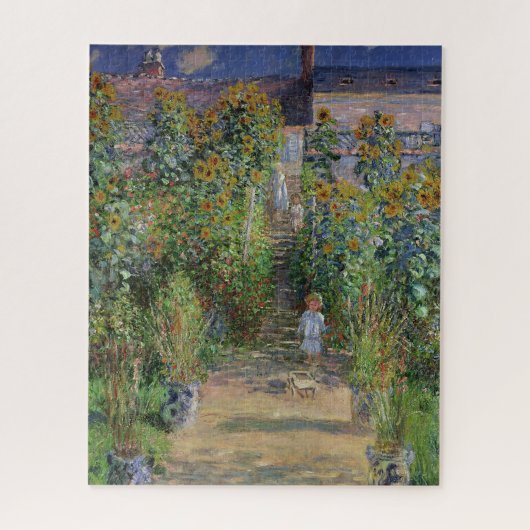 Monet Garden Vetheuil Impressionim Malerei Puzzle (Vertikal)