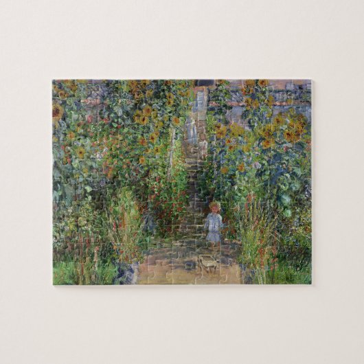 Monet Garden Vetheuil Impressionim Malerei Puzzle (Horizontal)