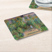 Monet Garden Vetheuil Impressionim Malerei Rechteckiger Pappuntersetzer (angewinkelt)