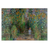 Monet Garden Vetheuil Impressionim Malerei Schneidebrett (Vorderseite)