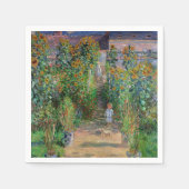 Monet Garden Vetheuil Impressionim Malerei Serviette (Vorderseite)
