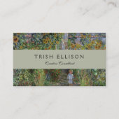 Monet Garden Vetheuil Impressionim Malerei Visitenkarte (Vorderseite)