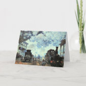 Monet - Gare St. Lazare, Anreise mit dem Zug Karte (Vorderseite)