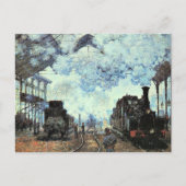 Monet - Gare St. Lazare, Anreise mit dem Zug Postkarte (Vorderseite)