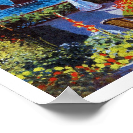 Monet: Garten bei Sainte-Adresse Poster (Ecke)