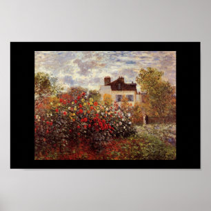 Monet Garten blüht Vintager alter Malereikünstler Poster