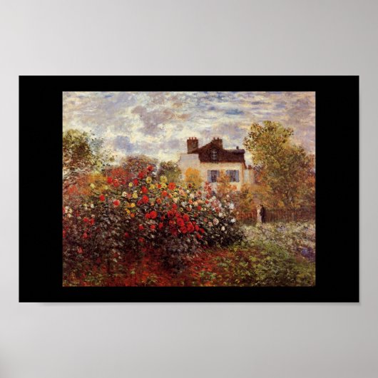 Monet Garten blüht Vintager alter Malereikünstler Poster (Vorne)