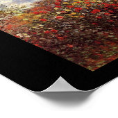 Monet Garten blüht Vintager alter Malereikünstler Poster (Ecke)