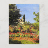 Monet - Garten im Blumen Postkarte (Vorderseite)