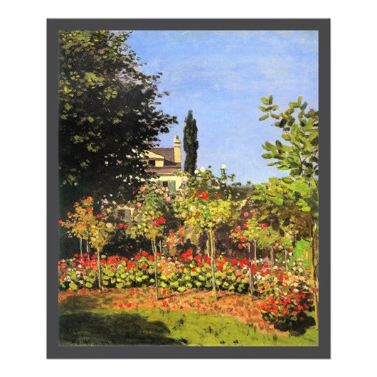 Monet - Garten in Blüte Fotodruck (Vorne)