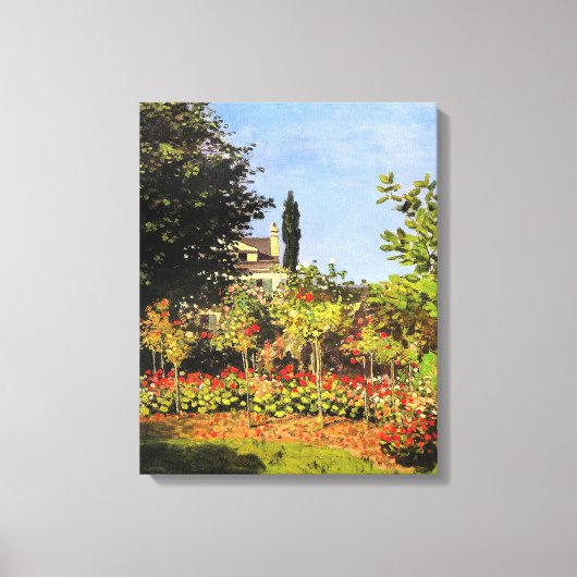 Monet - Garten in Blüte Leinwanddruck (Vorderseite)