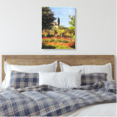 Monet - Garten in Blüte Leinwanddruck (Insitu (Schlafzimmer))