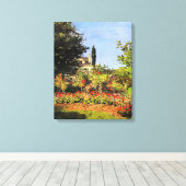 Monet - Garten in Blüte Leinwanddruck (Insitu (Holzboden))