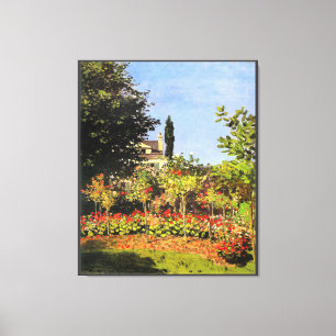 Monet - Garten in Blüte Leinwanddruck