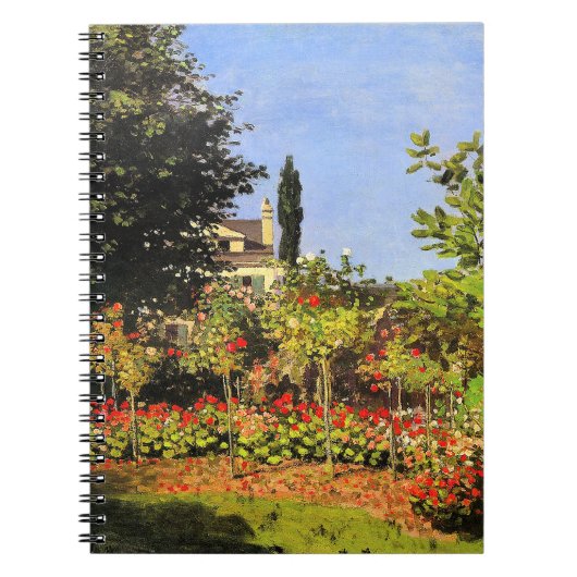 Monet - Garten in Blüte Notizblock (Vorderseite)
