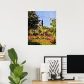 Monet - Garten in Blüte Poster (Heimbüro)