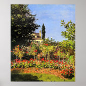 Monet - Garten in Blüte Poster (Vorne)