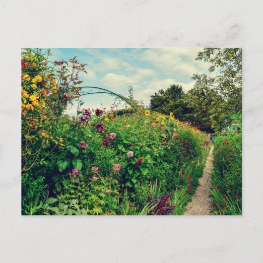 Monet-Garten Postkarte (Vorderseite)