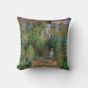 Monet Garten Vetheuil Impressionismus Blumenmalere Kissen